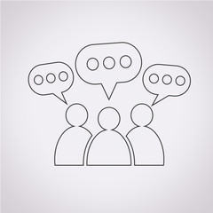 People Speech Bubble Icon