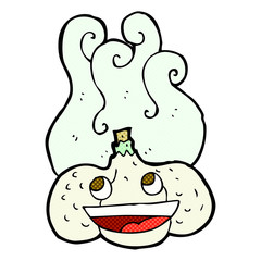 cartoon happy garlic
