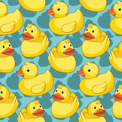 Materiał do szycia Pattern with yellow ducks