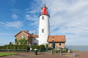 White Lighthouse of Urk, Dutch fishing village
