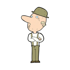 cartoon man in hat