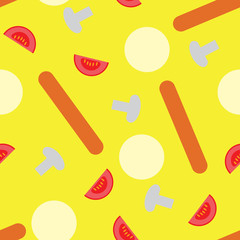 Pizza pieces painted