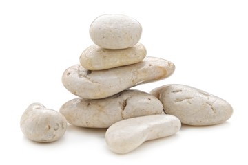 Fototapeta na wymiar zen stones isolated on white