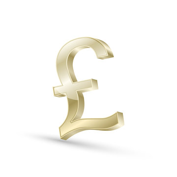 Pound currency gold symbol icon