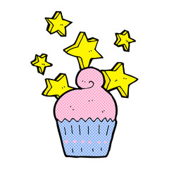 cartoon magical cupcake