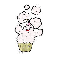 cartoon cupcake monster