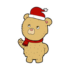 cartoon christmas teddy bear