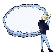cartoon rocker with cloud