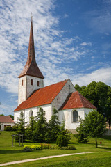 Fototapeta na wymiar Redieval church in Rakvere, Estonia