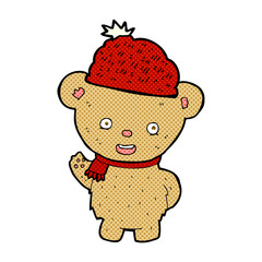 Fototapeta premium cartoon bear in hat