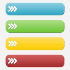 Obraz premium Set of web buttons with arrow in color 