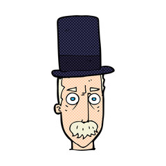 cartoon man wearing top hat