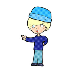 cartoon pointing man