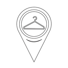 Map Pointer Clothes Hanger Icon