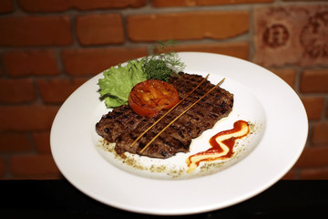 Fried piece of meat without bones