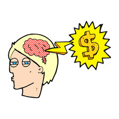 thinking of ways to make money cartoon