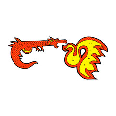 cartoon fire breathing dragon