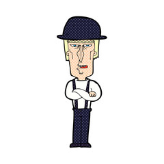 cartoon man wearing hat