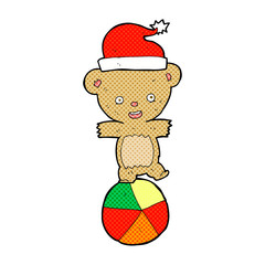 cartoon christmas teddy bear