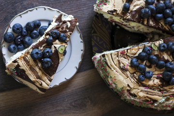 Cake with blueberries