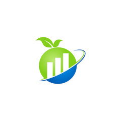 eco leaf business finance chart logo