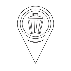 Map Pointer Bin Icon