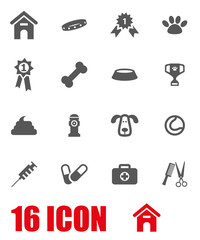 Vector white dog  icon set