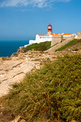 Fototapeta na wymiar St. Vincent Cape and lighthouse, Algarve, Portugal.