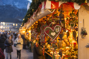Christmas balls on christmas market