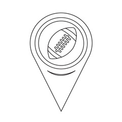 Map Pointer American Football Icon