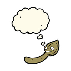cartoon spoon with thought bubble