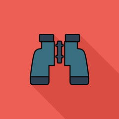Binoculars flat icon