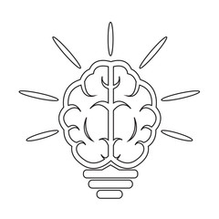 brain Light bulb icon