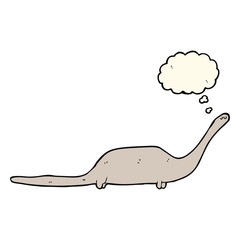 cartoon dinosaur with thought bubble