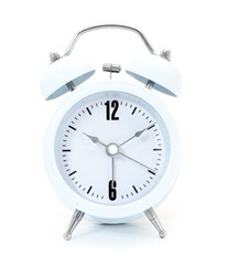 Alarm clock on white background.