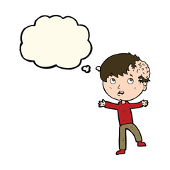 cartoon medical emergency with thought bubble