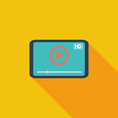 Video player flat icon.