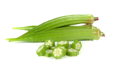 green roselle on white background