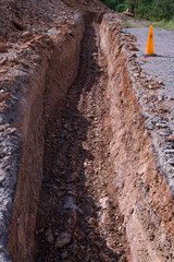 The gutter by Backhoes