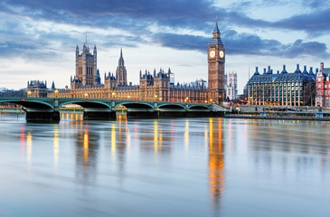 London - Big ben and houses of parliament, UK - obrazy, fototapety, plakaty