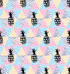 pineapple geometric seamless background