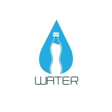 bottle of water vector design concept