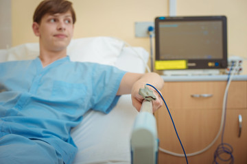 heart rate measurement in a patient in the hospital, heart rate
