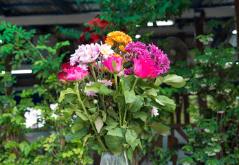 Fototapeta na wymiar Vases and flower