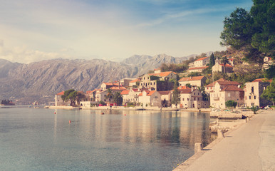 Perast, Kotor bay, Montenegro, Adriatic sea