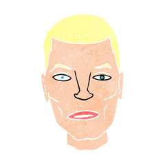 cartoon serious male face