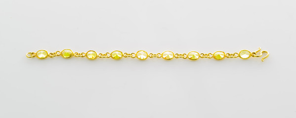 Jewelry accessories - bracelet with sapphire on a white backgrou