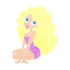 cartoon pretty woman