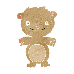 cartoon happy little teddy bear