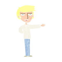 cartoon man gesturing welcome